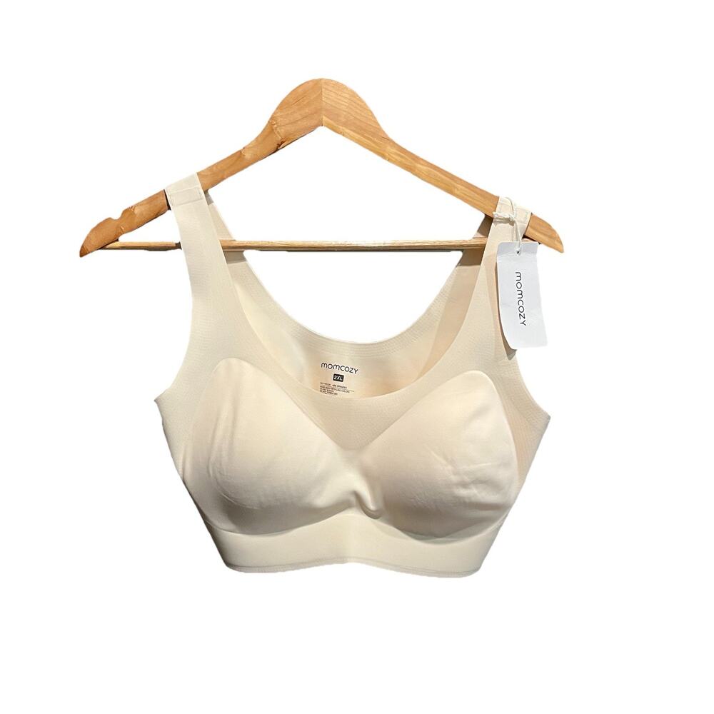 Momcozy Beige Wireless Pull On Women's‎ Nursing Bra Size 2XL